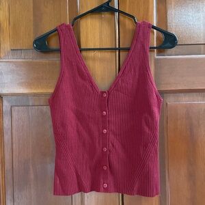 Madewell ribbed v-neck tank sweater